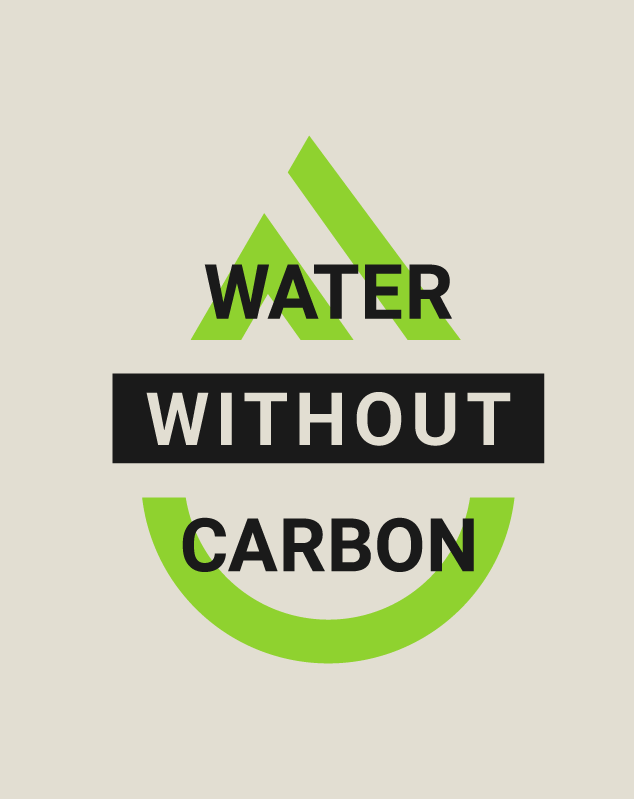 Water without carbon logo